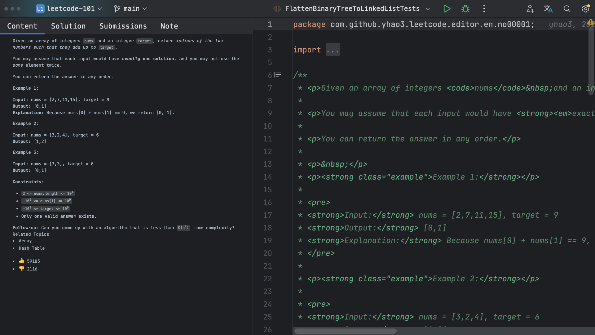 Starting a LeetCode problem